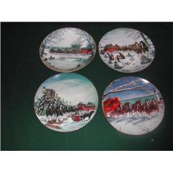 Four Anheuser - Busch 8" Holiday Collector Plates