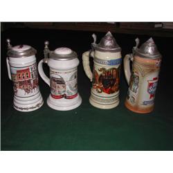 Four Miscellaneous Brewery Beer Steins