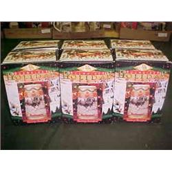 Six 1996 Budweiser Holiday Series Steins