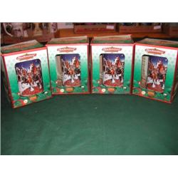 Four 1998 Budweiser Holiday Series Steins