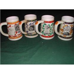 Four Anheuser - Busch Series Mugs