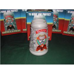 Five Anheuser-Busch  Police Steins