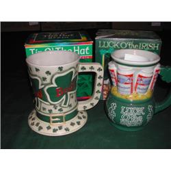 Two Anheuser-Busch St. Patrick Day Steins