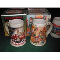 Four Budweiser oktoberfest Steins