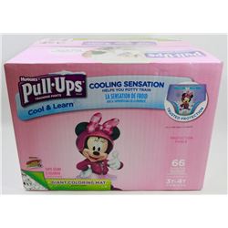 CASE OF 66 HUGGIES PULL UPS COOL AND LEARN DIAPER