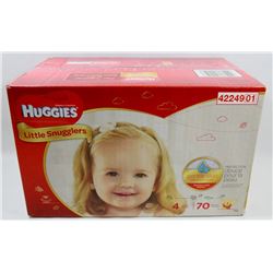 CASE OF 70 HUGGIES LITTLE SNUGGLERS DIAPERS