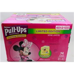 CASE OF 74 HUGGIES PULL UPS TRAINING PANTS
