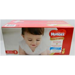 CASE OF 88 HUGGIES DIAPERS SIZE 3
