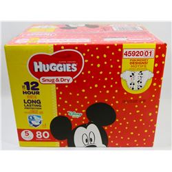 CASE OF 80 HUGGIES SNUG & DRY DIAPERS SIZE 5