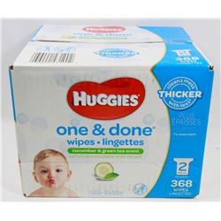 CASE OF HUGGIES ONE & DONE WIPES