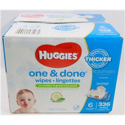 CASE OF HUGGIES ONE & DONE WIPES