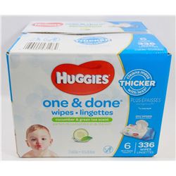 CASE OF HUGGIES ONE & DONE WIPES