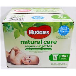 CASE OF HUGGIES NATURAL CARE WIPES