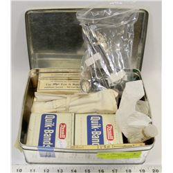 TIN OF VINTAGE MEDICAL SUPPLIES