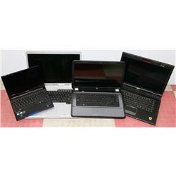 BOX OF 4 VARIOUS REPAIRABLE LAPTOPS