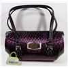 PURPLE SNAKESKIN STYLE PURSE