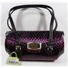 PURPLE SNAKESKIN STYLE PURSE