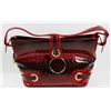 RED SNAKESKIN STYLE PURSE