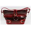 RED SNAKESKIN STYLE PURSE
