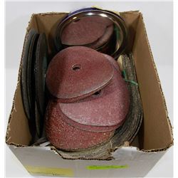 BOX OF SANDING AND GRINDING DISCS