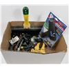 BOX OF CLAMPS, HOT GLUE GUN ETC.