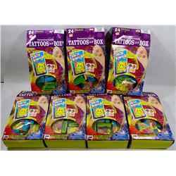 7 BOXES OF TATTOOS IN A BOX VALENTINES CARDS