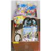 Image 1 : LARGE BOX OF KIDS ITEMS INCLUDING BALLOONS,