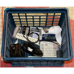 CRATE OF ASSORTED OFFICE SUPPLIES INCLUDING