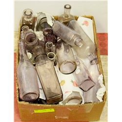 BOX OF VINTAGE BOTTLES