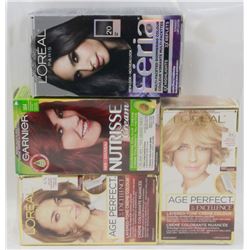4 ASSORTED BOXES OF HAIR DYE
