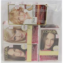 4 ASSORTED BOXES OF HAIR DYE