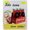 Image 1 : VINTAGE STYLE REPLICA COCA COLA TIN SIGN.