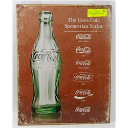 VINTAGE STYLE REPLICA COCA COLA TIN SIGN.