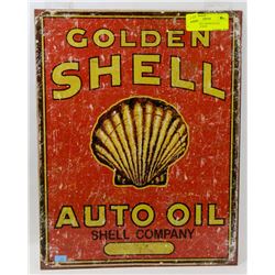 GOLDEN SHELL RETRO STYLE REPLICA TIN SIGN.