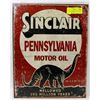Image 1 : SINCLAIR MOTOR OIL RETRO STYLE REPLICA TIN SIGN.