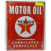 Image 1 : TEXACO MOTOR OIL RETRO STYLE REPLICA TIN SIGN.