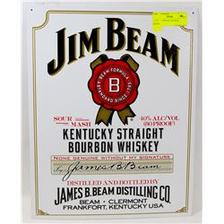 JIM BEAN REPLICA TIN SIGN.