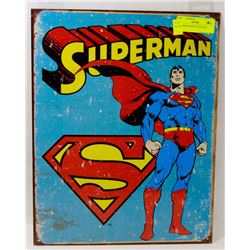 SUPERMAN REPLICA TIN SIGN.