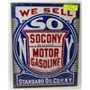 Image 1 : SOCONY MOTOR GASOLINE STANDARD OIL REPLICA TIN