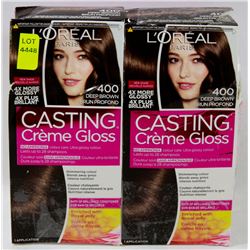 BUNDLE OF TWO LOREAL PARIS CASTING CREME GLOSS