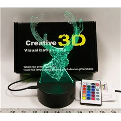 NEW 3D VISUAL RGB NIGHT LIGHT WITH REMOTE