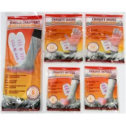 LOT OF EMERGENCY WINTER SURVIVAL WARMERS