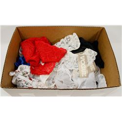 BOX W/15 NEW ONE-SIZE FITS MOST, LADIES