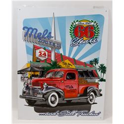 MELS DRIVE IN METAL SIGN