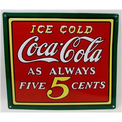 RETRO STYLE ICE COLD COA COLA METAL SIGN