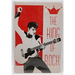 RETRO STYLE THE KING OF ROCK METAL SIGN