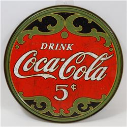 RETRO STYLE COCA COLA ROUND METAL SIGN