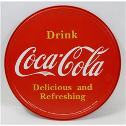 RETRO STYLE COCA COLA ROUND METAL SIGN