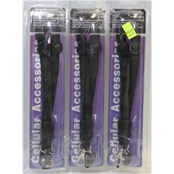 BUNDLE OF 3 CELL PHONE HANDS FREE LANYARD