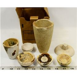 BOX OF VINTAGE ASSAY CRUCIBLES